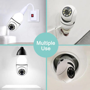 200W E27 Bulb Surveillance Camera Night Vision Full Color Automatic Human Tracking - Urban Glam Home